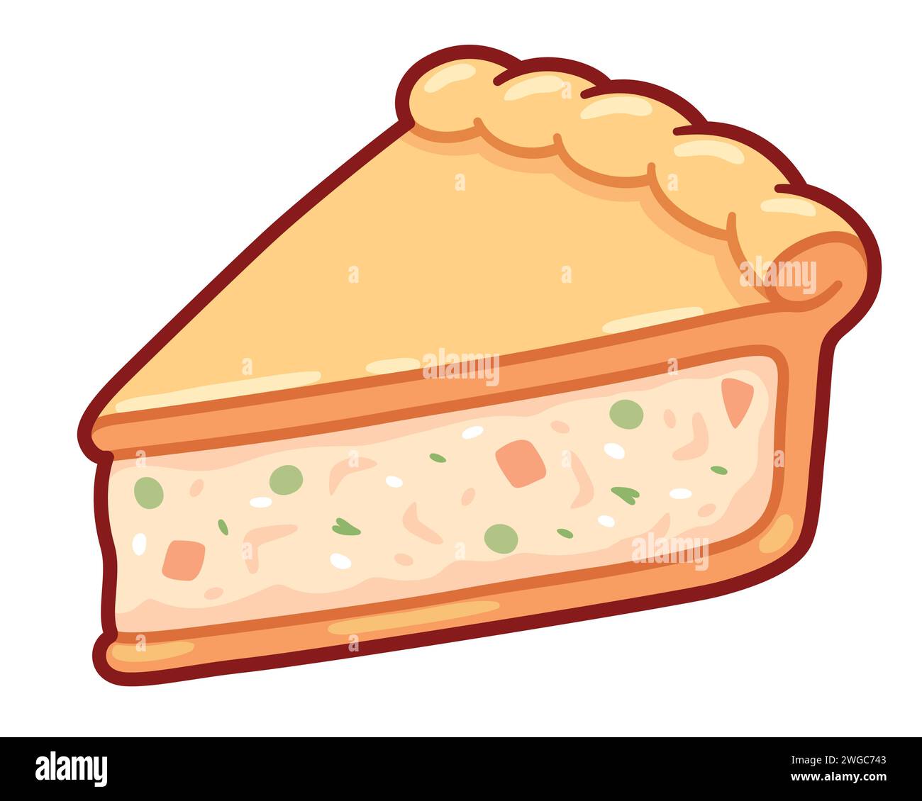 Chicken pie with puff pastry Stock Vector Images Alamy