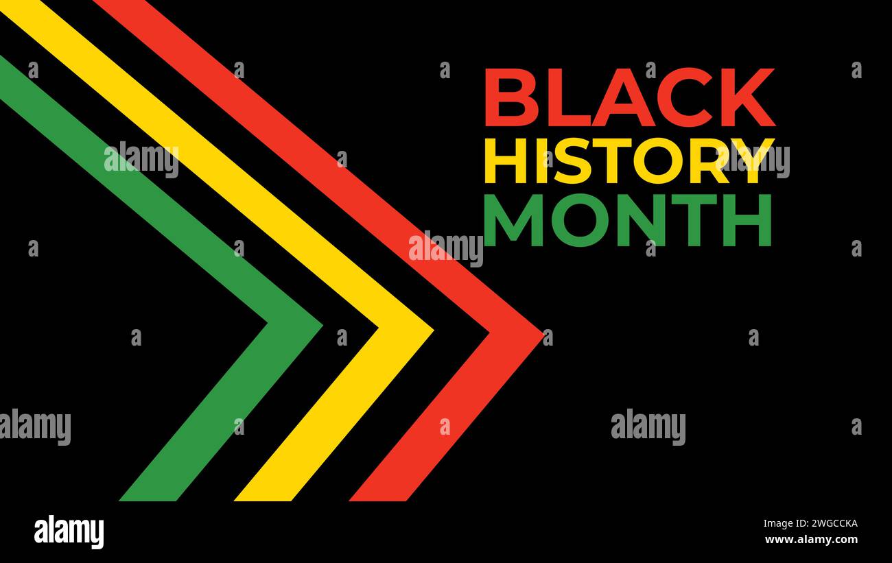 African-Americans Black history month lettering with colorful triangle ...