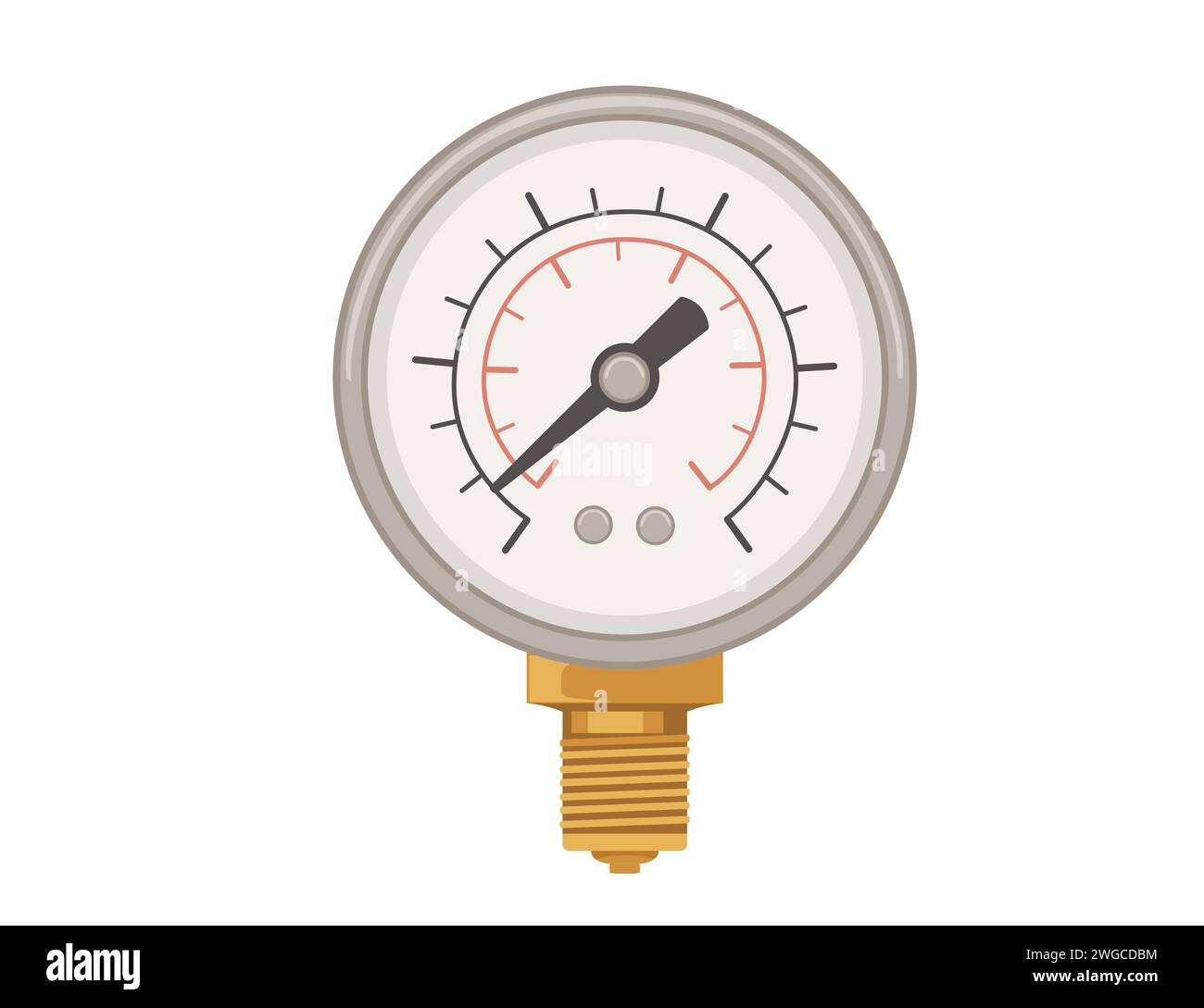 Pressure gauge ideal for car tyre vector illustration isolated on white ...