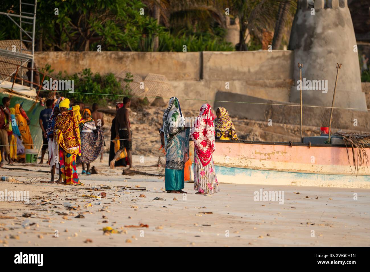 Swahili Women in Zanzibar Tanzania Stock Photo