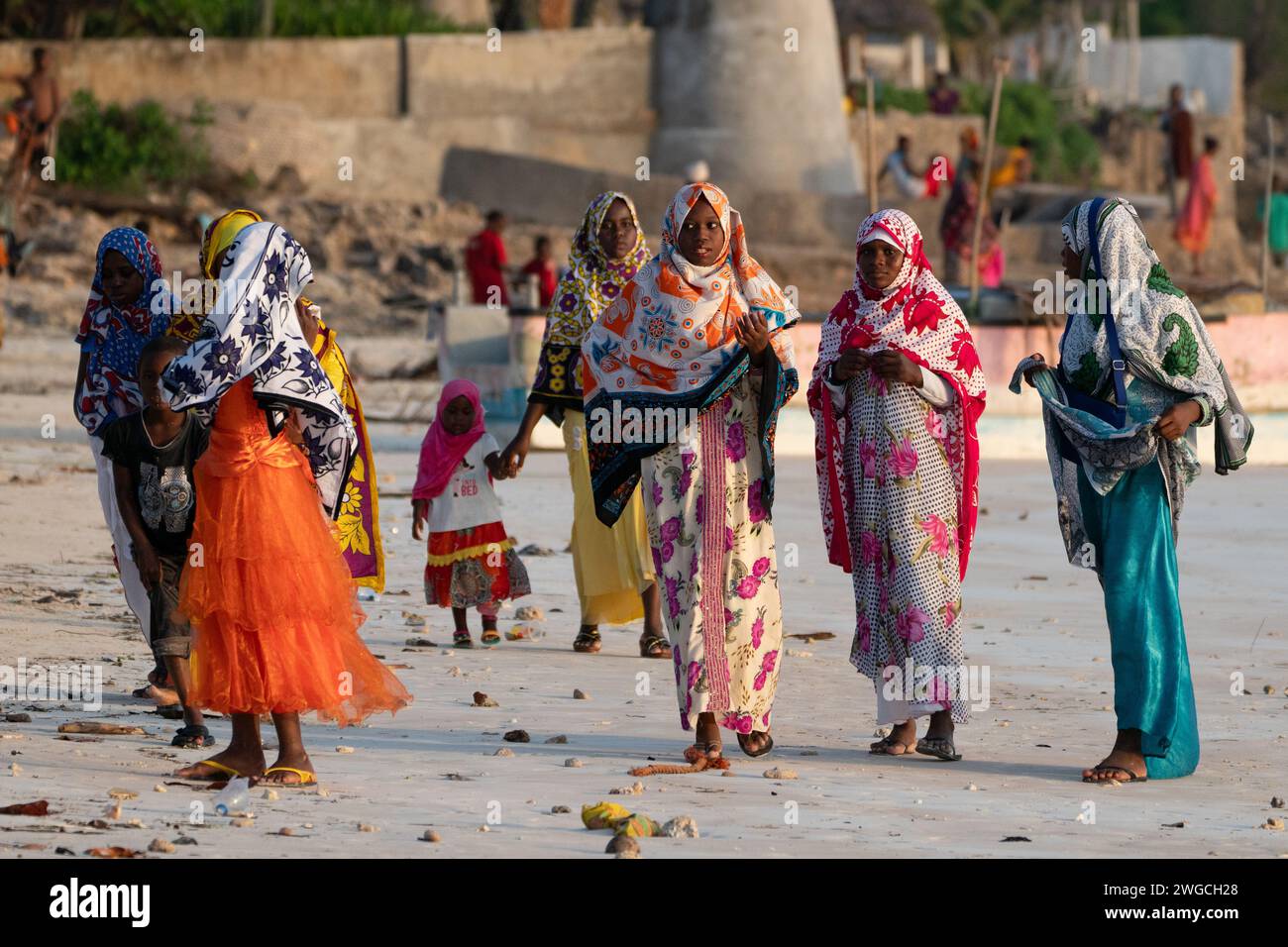 Swahili Women in Zanzibar Tanzania Stock Photo