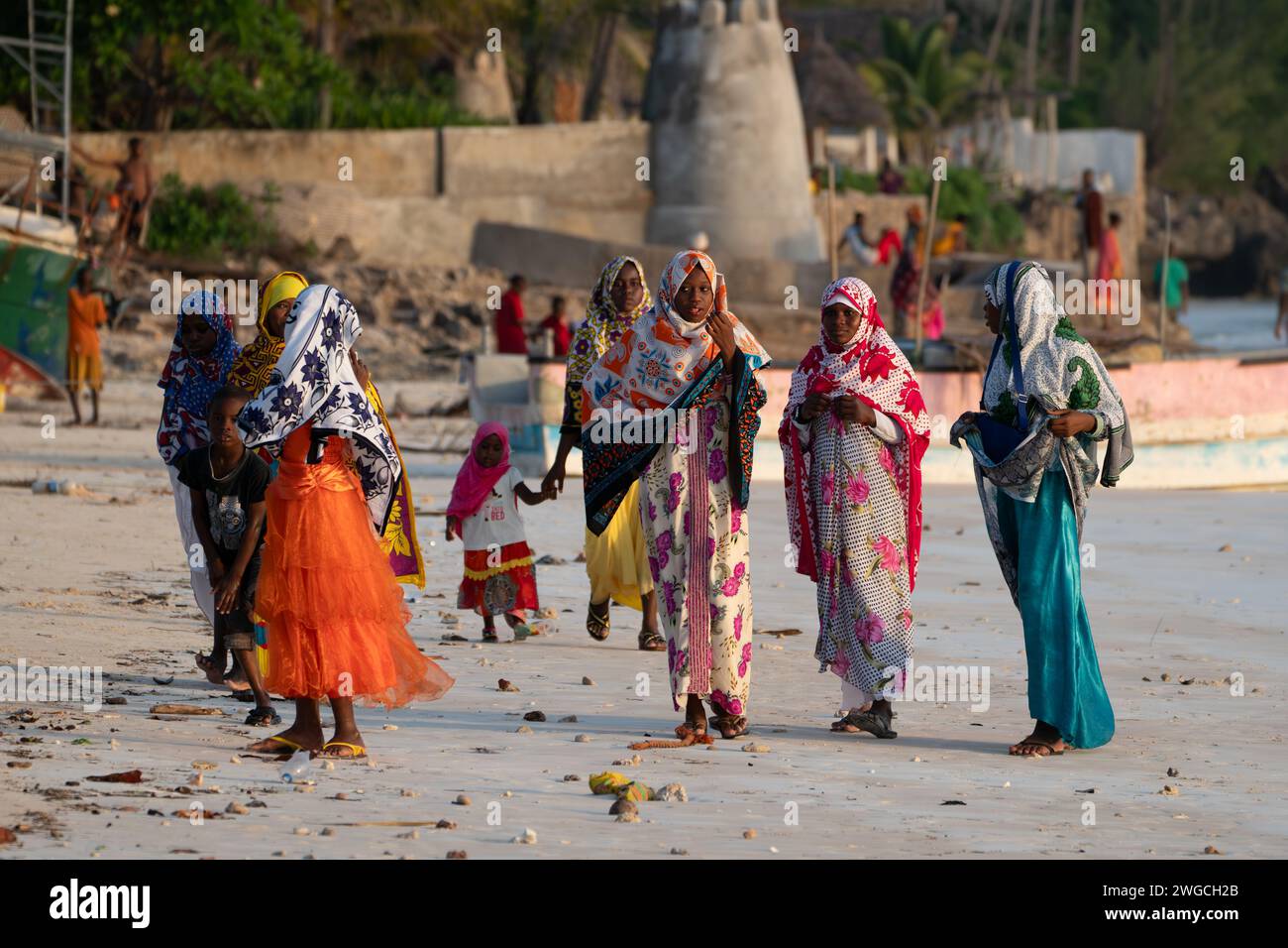 Swahili Women in Zanzibar Tanzania Stock Photo