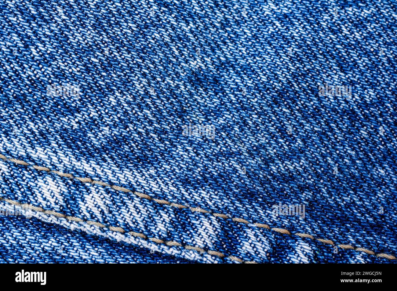 A closeupof a denim jeans texture Stock Photo