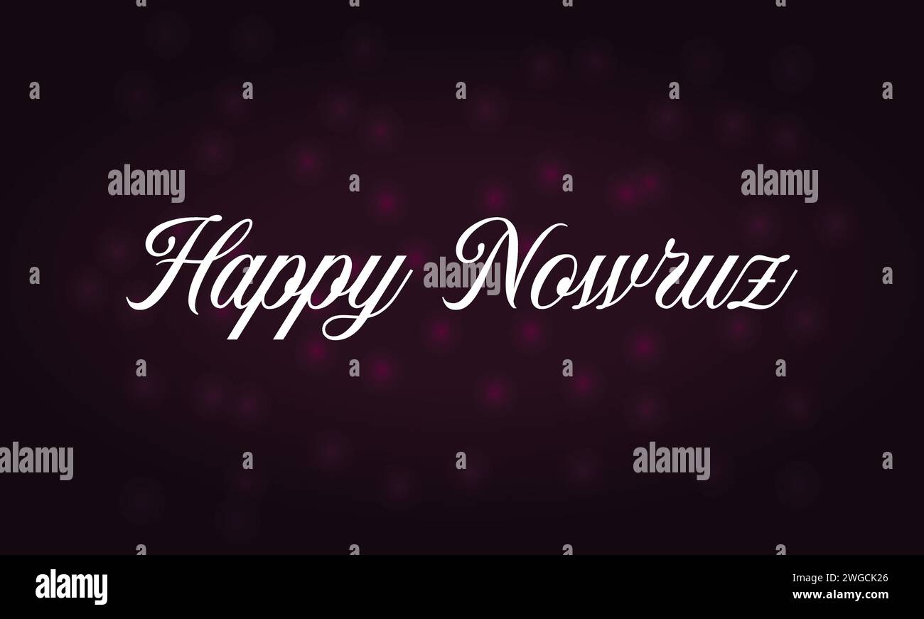 Happy Nowruz amazing text illustration design Stock Vector