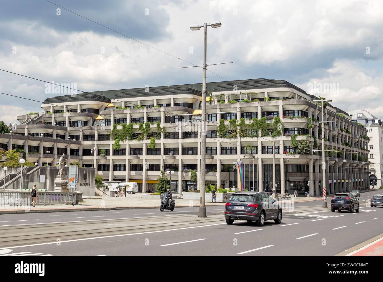 Neue Rathaus, Magistrat Der Stadt Linz OÖ, Austria Stock Photo