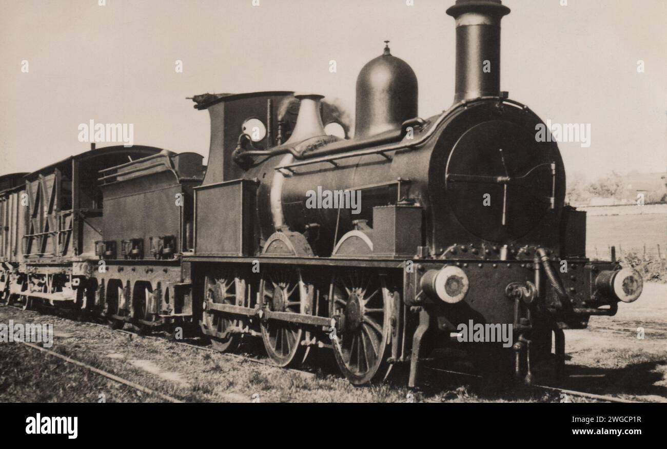 Bishops castle 0-6-0 R Carlisle Steam train Railway Stock Photo