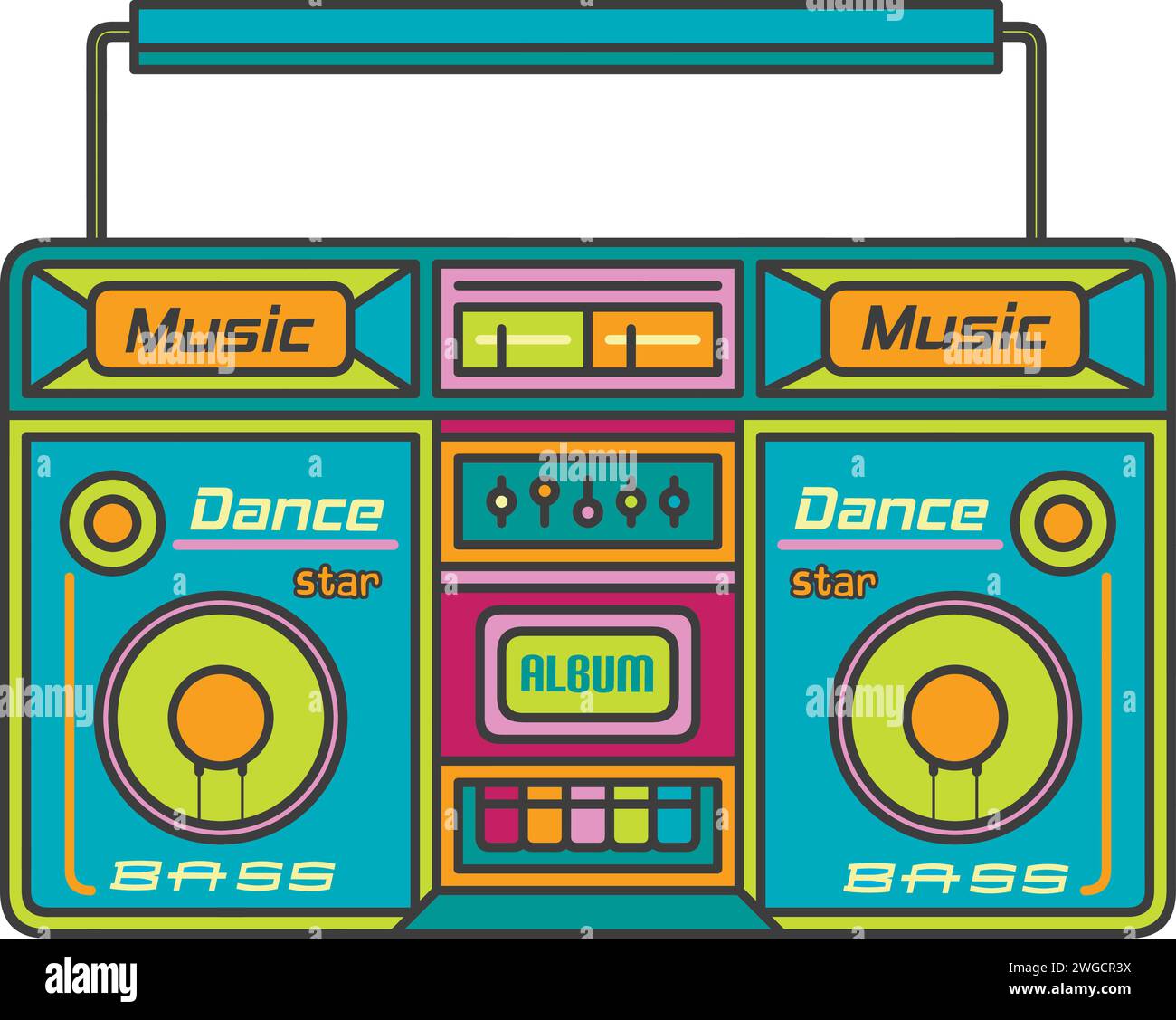 Old Multi colored Tape Recorder Vector Illustration Stock Vector Image old-multi-colored-tape-recorder-vector-illustration-stock-vector-image