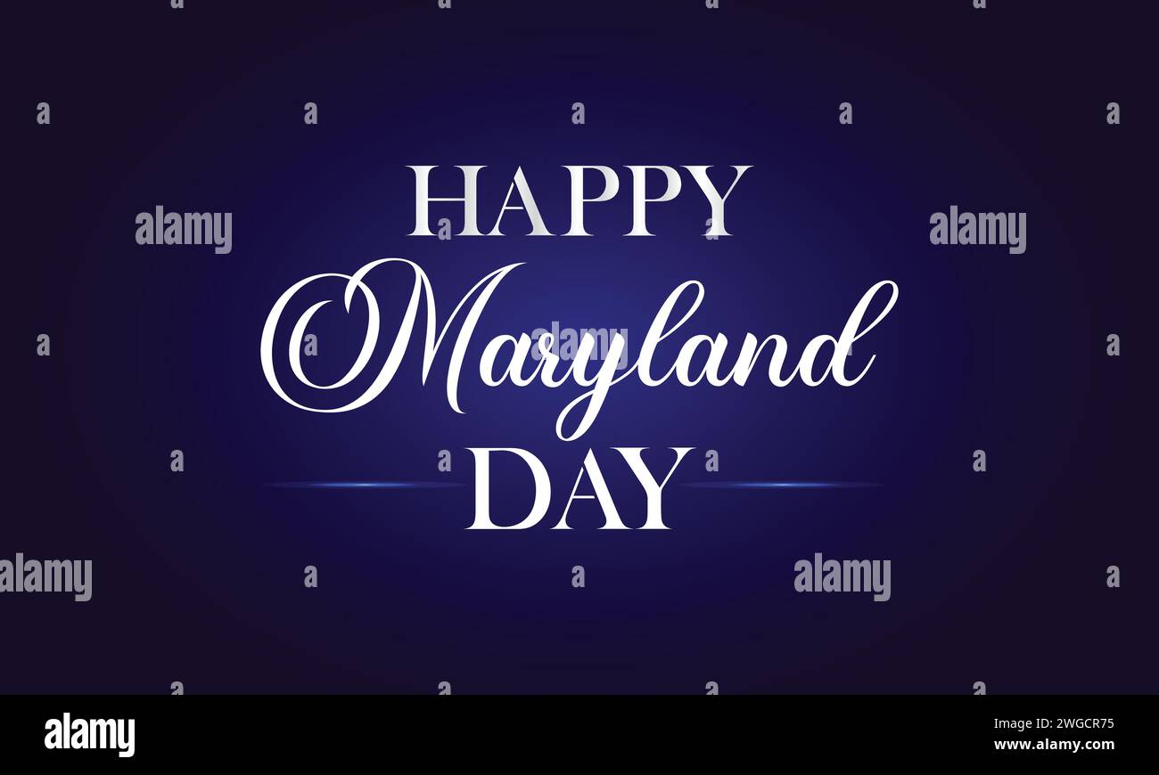 Happy Maryland Day text illustration design Stock Vector
