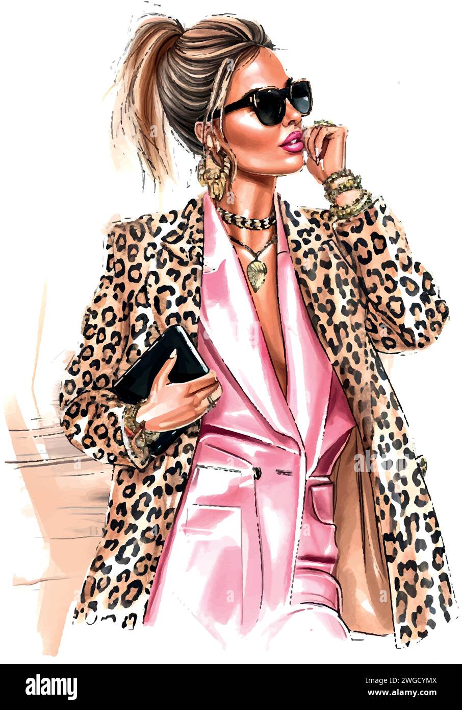 Girl gone shop wild leopard blazer