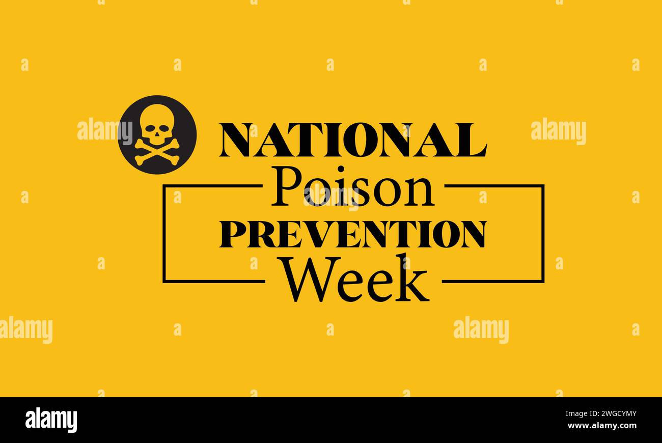 National posion prevention week text illustration design Stock Vector