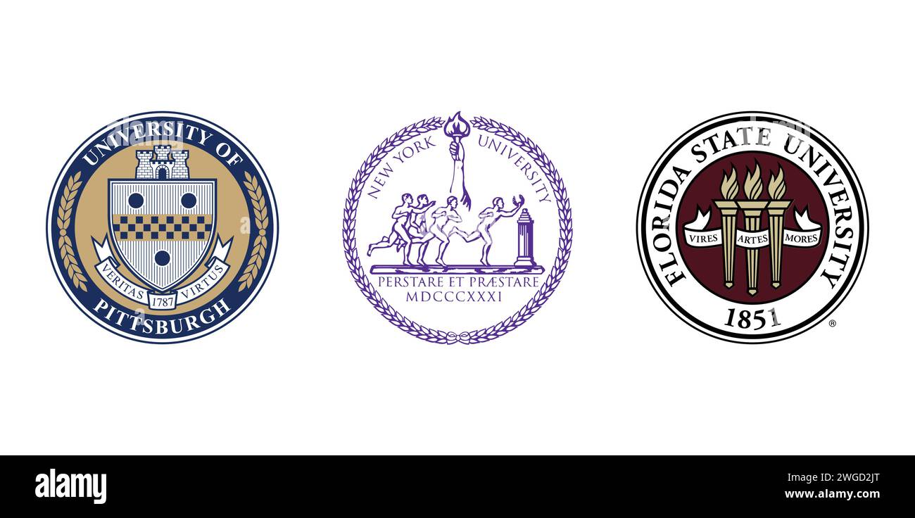 New York University Seal, University of Pittsburgh Seal, Florida State