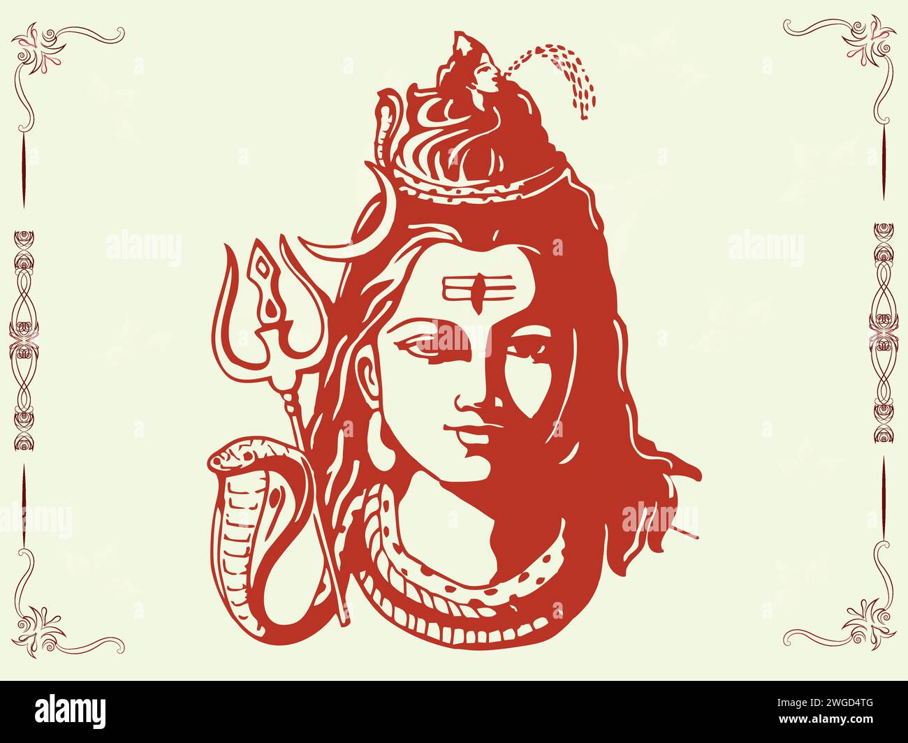 Vector illustration of maha shivratri festival Stock Vector