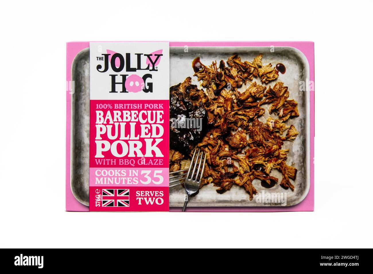 The Jolly Hog BBQ Pulled Pork 376g Stock Photo
