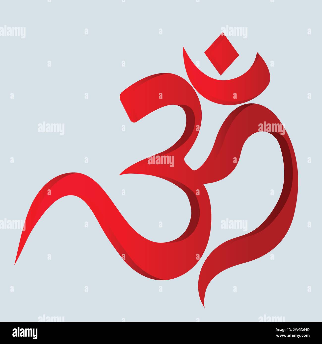 Indian hinduism and lord shiva holy symbol om vector illustration Stock Vector