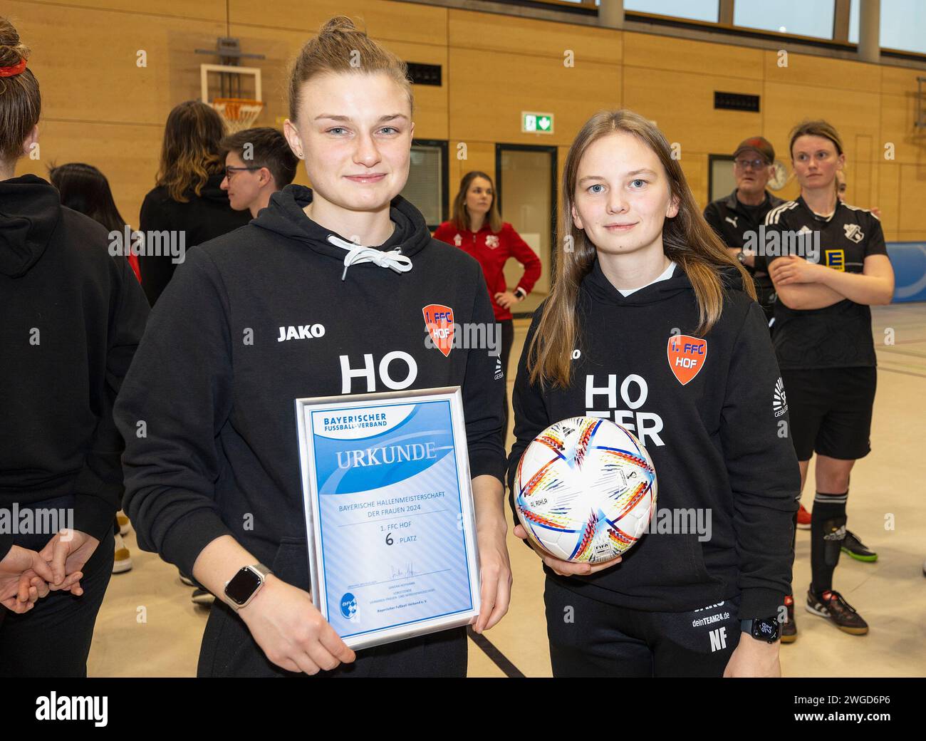 Oberding, Deutschland. 03rd Feb, 2024. Bild: 1. FFC Hof, Platz 6 03.02. ...