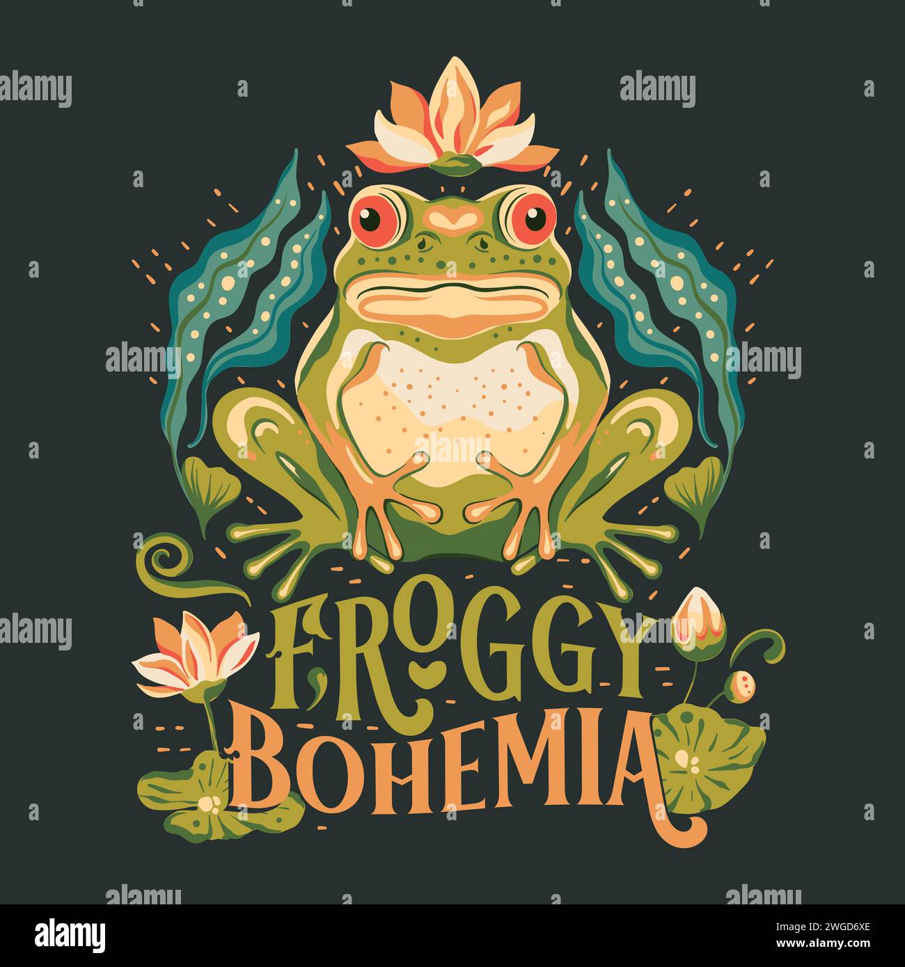 Beautiful african frog Stock Vector Images - Alamy
