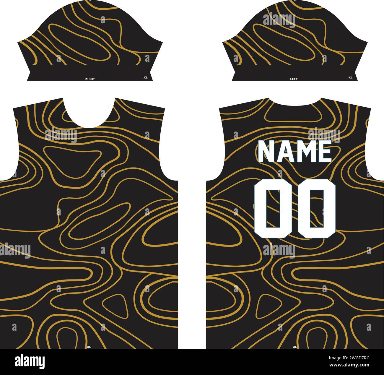 T-shirt and Jersey Design for Sublimation Print, Stock Vector