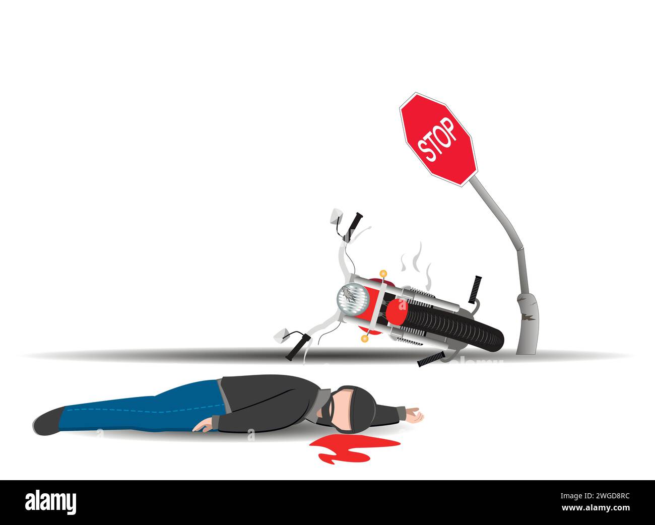 killed-motorcyclist-cut-out-stock-images-pictures-alamy