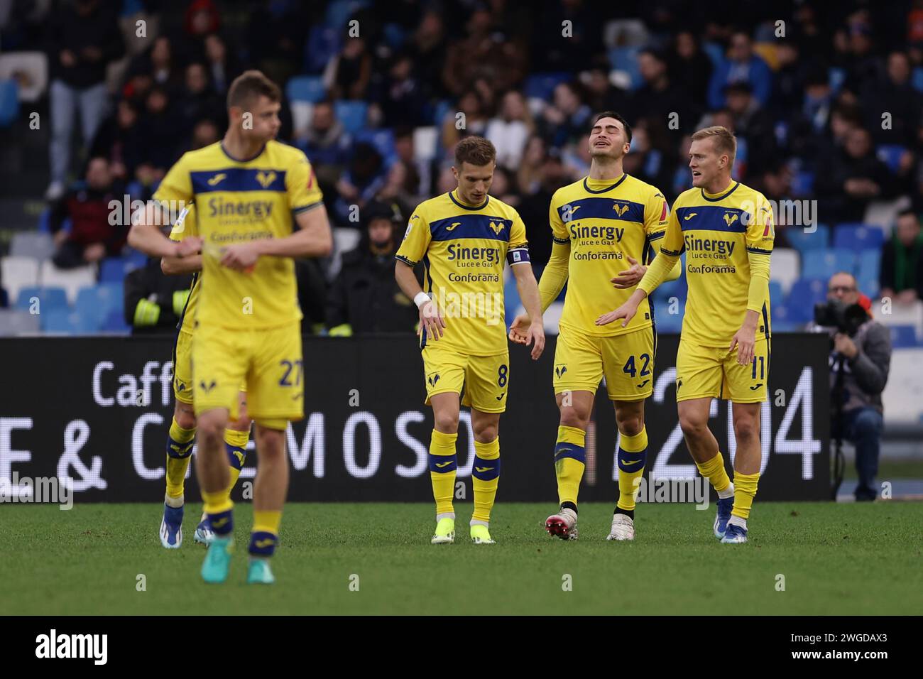 Veronas Italian Defender Diego Coppola Celebrates After Scoring A Goal During The Serie A 