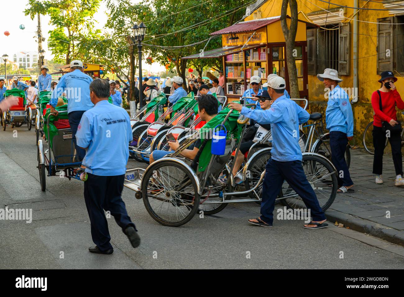 Tourist Trishaws at Hoi An, Vietnam Stock Photo
