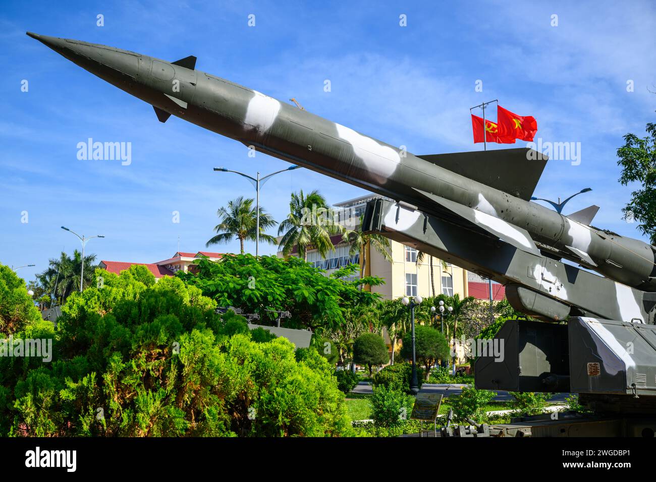 A historic Vietnamese Air Defence Missile at the Ho Chi Minh Museum, Da ...