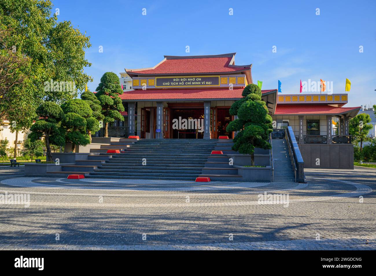 Front Elevation of the Ho Chi Minh Museum, Da Nang, Vietnam Stock Photo
