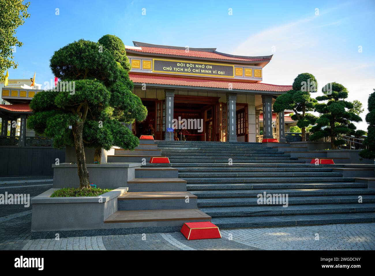 Front Elevation of the Ho Chi Minh Museum, Da Nang, Vietnam Stock Photo