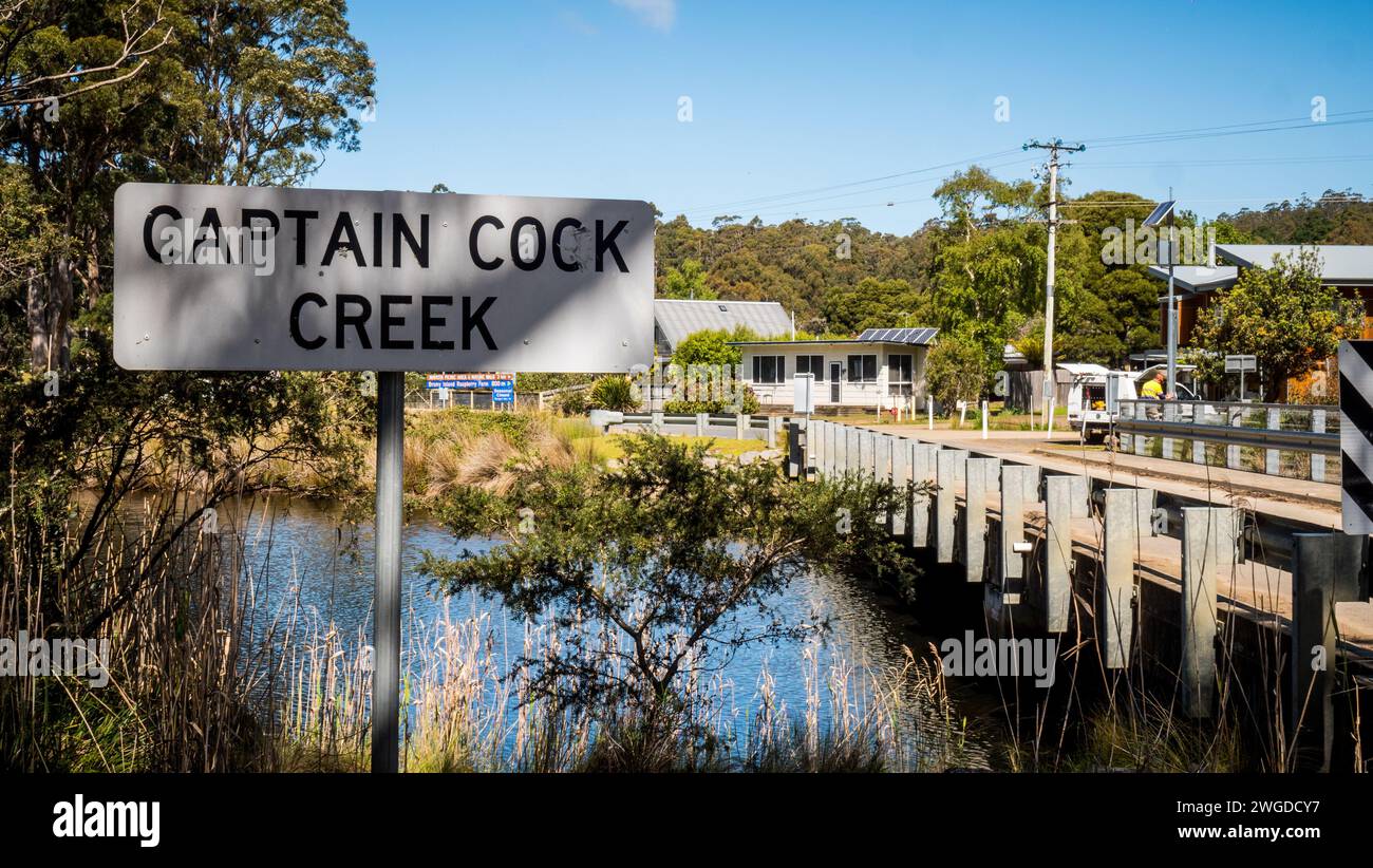 Captain Cook Creek, Bruny Island, Tasmania Stock Photo
