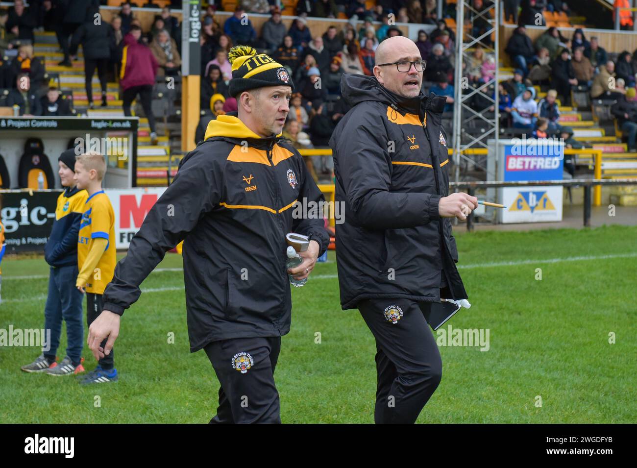 Danny Maguire assistant coach of Castleford Tigers and Craig Linfgard ...