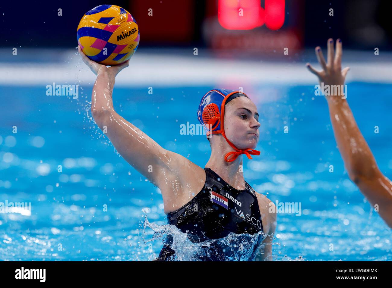 DOHA, QATAR FEBRUARY 4 Brigitte Sleeking of Netherlands controls the
