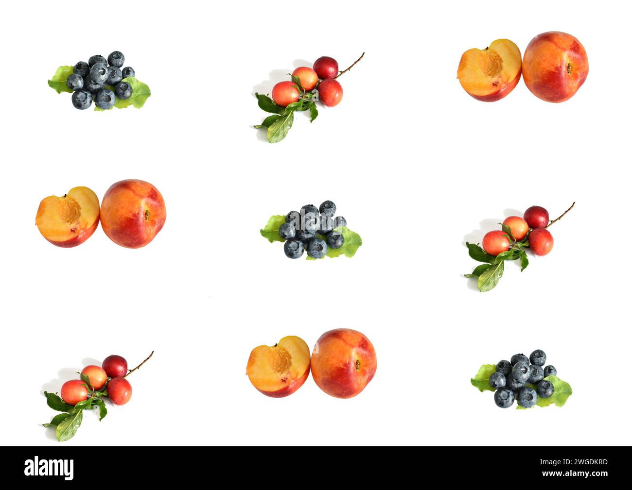 A collage of three photographs repeated several times in a photo editor