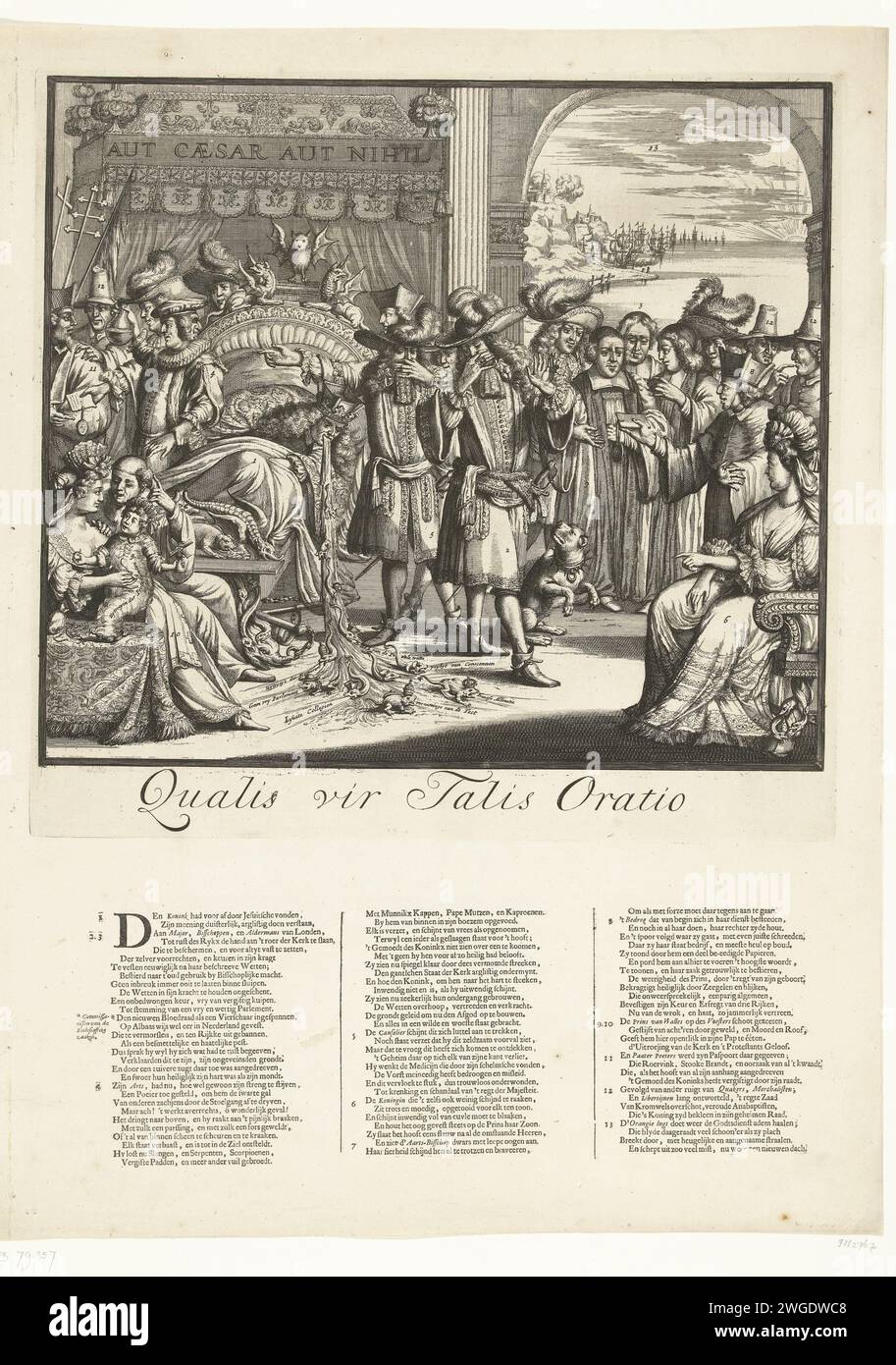 Jacobus Ii Cartoon on Jacobus II, 1688-1689, 1688 - 1689 print Cartoon on Jacobus ...