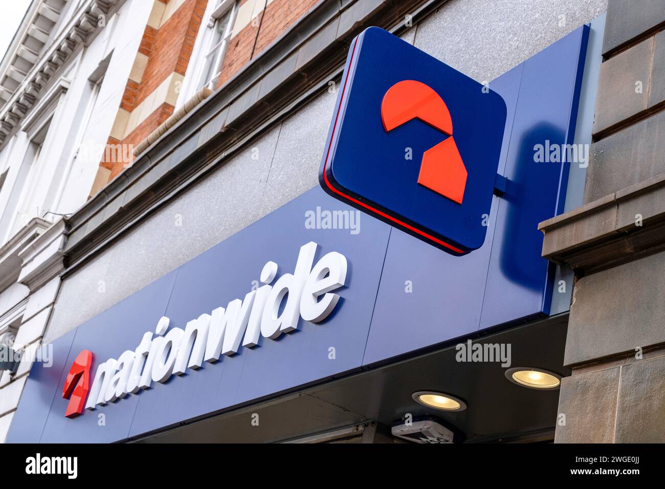 Nationwide sign on outside wall UK Stock Photo