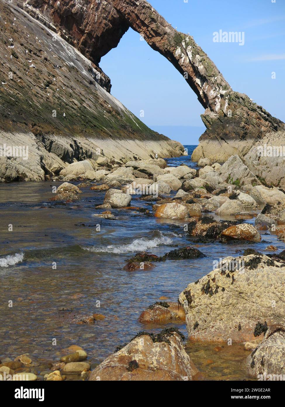Void Bow Rocks Travelling along the Moray coast road: Bow Fiddle Rock is a dramatic ...
