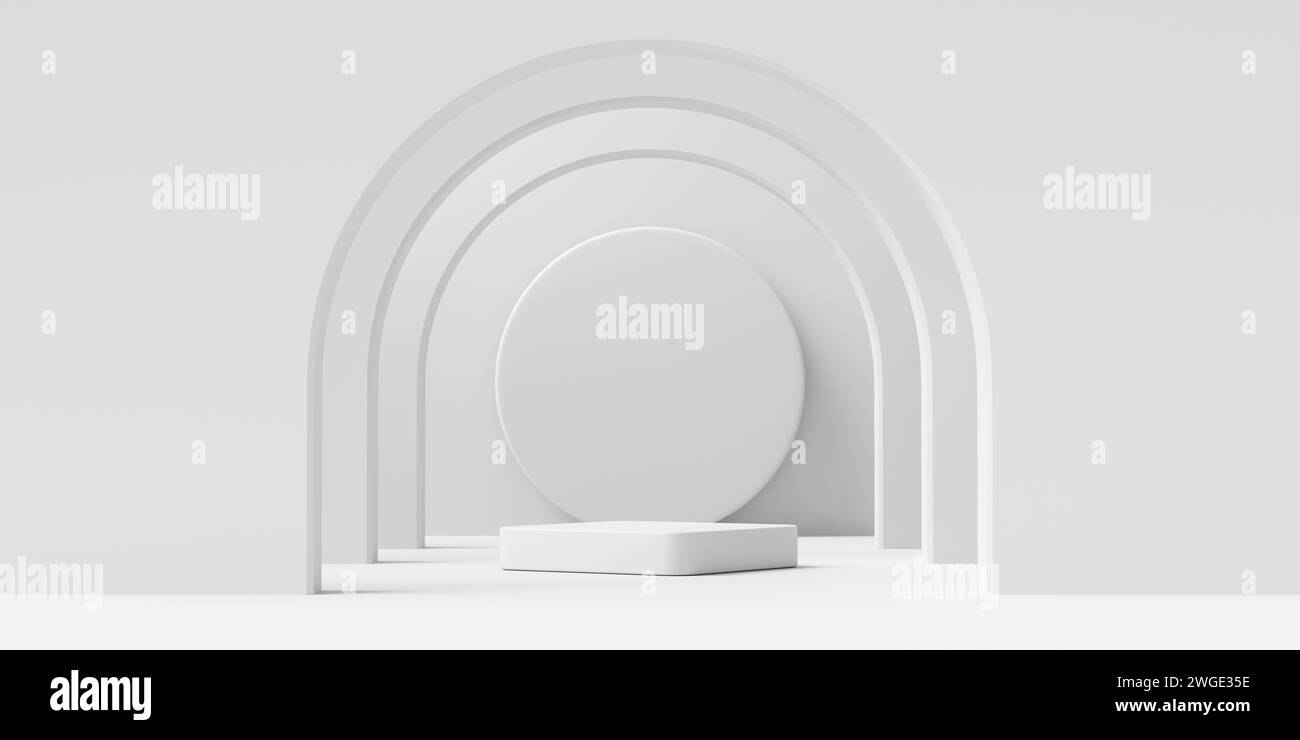 Podium White For Product Display Showcase Presentation 3D Rendering ...