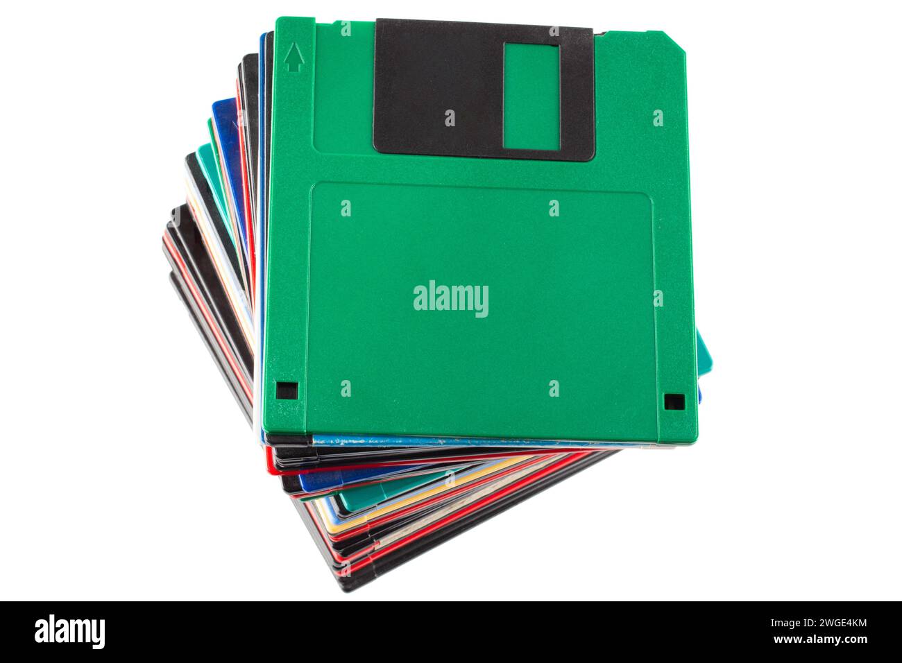 floppy diskettes in stack. Isolated on white background Stock Photo Alamy
