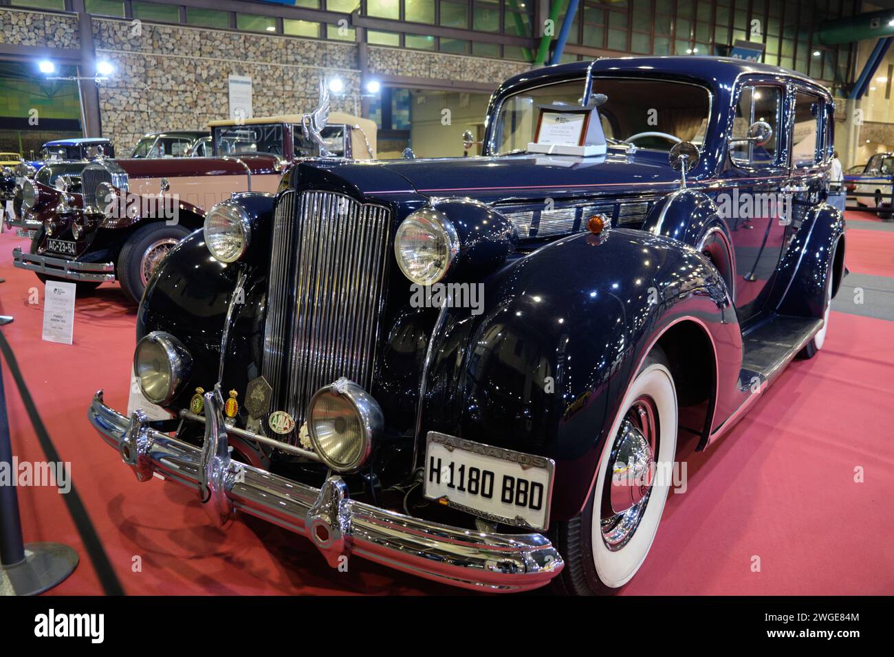 1938 Packard 1604 Super Eight at Retro Málaga Motor show, Spain. Stock Photo