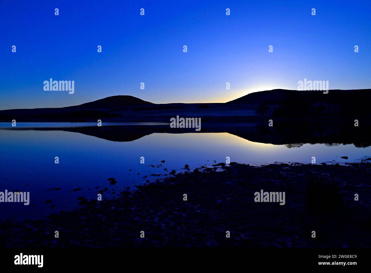 Dawn in the Pentland hills Scotland Stock Photo