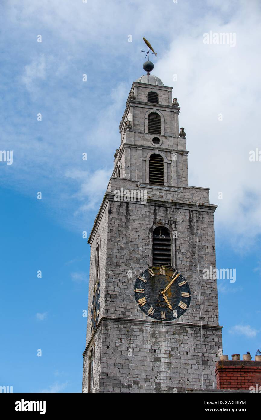 Shandon Bells & Tower St Anne's Church. Cork, ireland. 18th-century working church with a landmark tower, open for city views and chance to ring the b Stock Photo