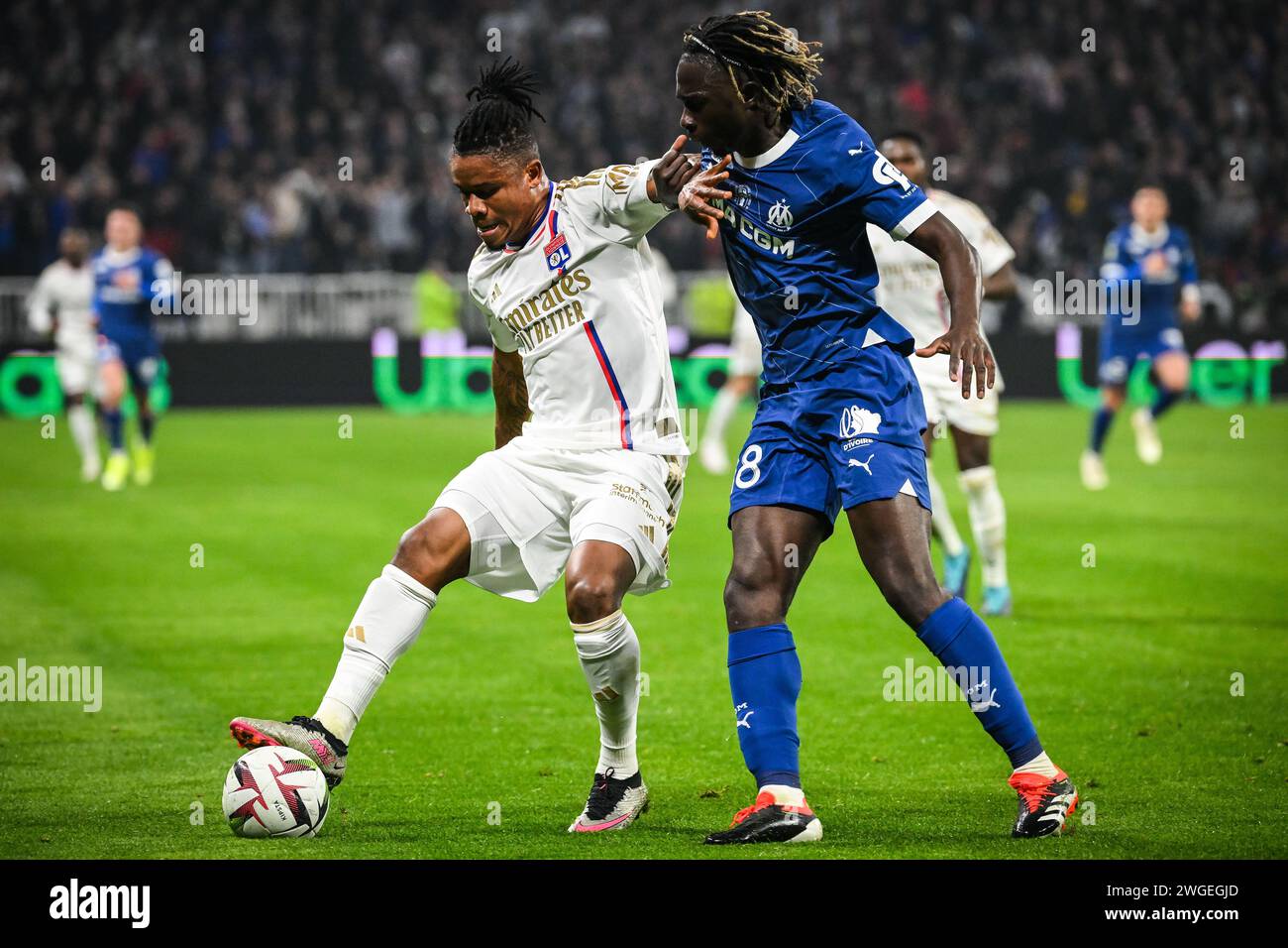 Gift ORBAN of Lyon and Bamo MEITE of Marseille during the French ...