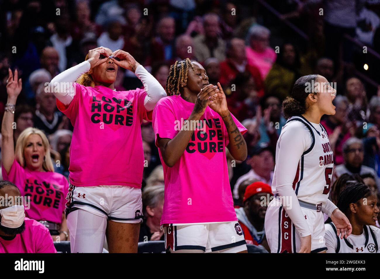 Columbia, SC, USA. 4th Feb, 2024. the SEC Womens Basketball matchup at Colonial Life Arena in Columbia, SC. (Scott Kinser/CSM). Credit: csm/Alamy Live News Stock Photo