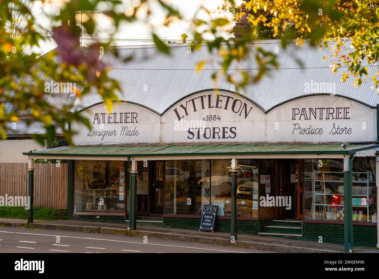 Lyttleton is a rare surviving heritage listed, late Victorian cottage with attached shops in Lawson New South Wales, Australia Stock Photo