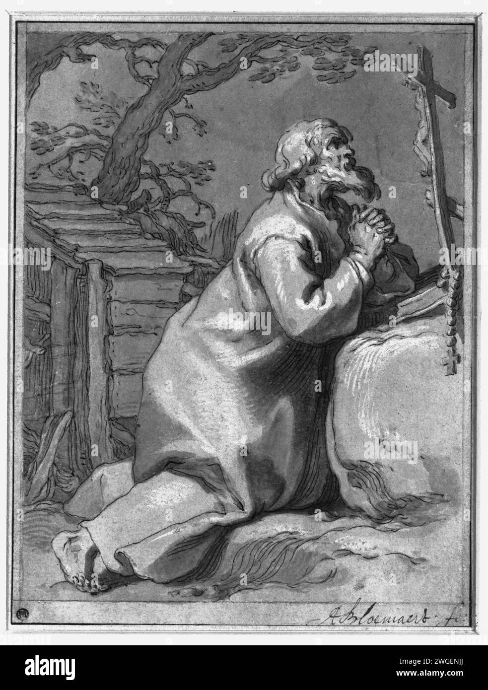 Saint Paul Phermenses, Abraham Bloemaert, 1574 - 1651 drawing Design
