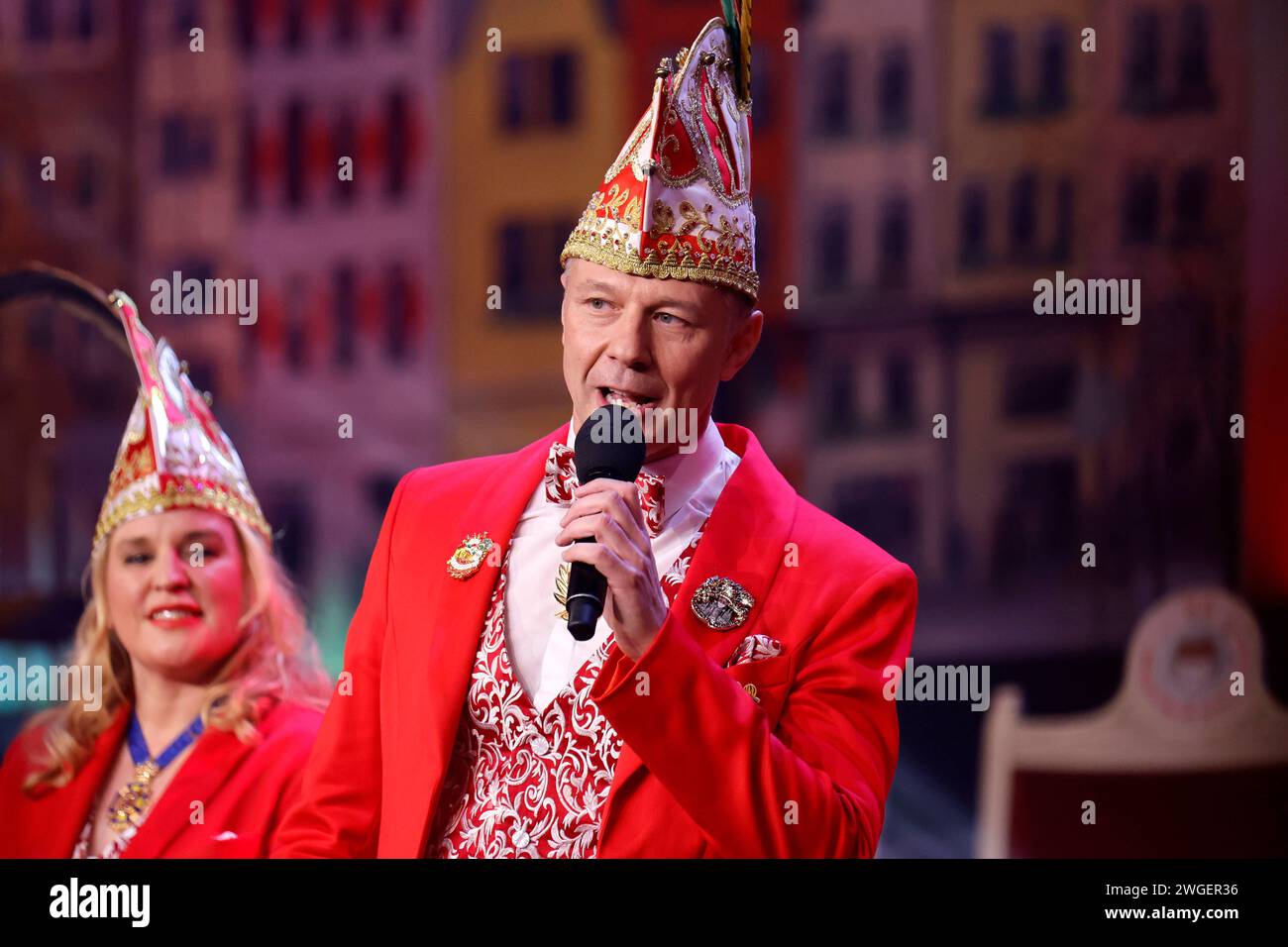 Sitzungspräsident Marcus Gottschalk von der Prinzen-Garde bei der ...