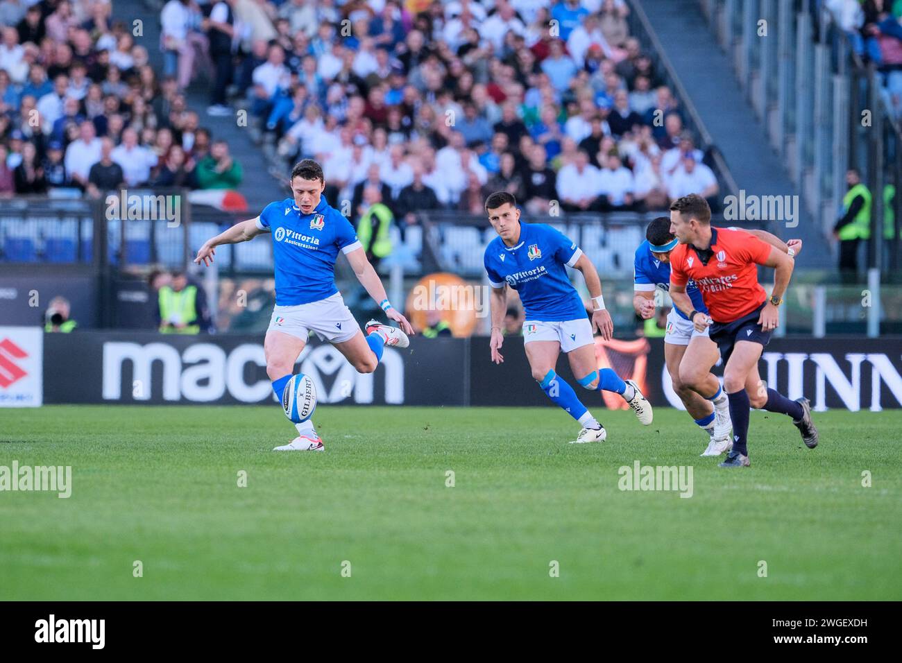 Paolo Garbisi of Italy seen in action during the Guinness Men's Six ...