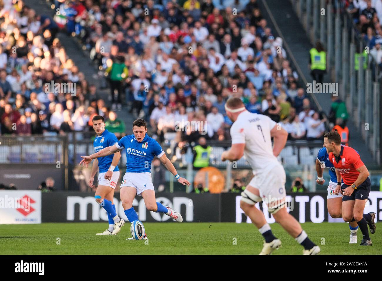 Paolo Garbisi of Italy seen in action during the Guinness Men's Six ...