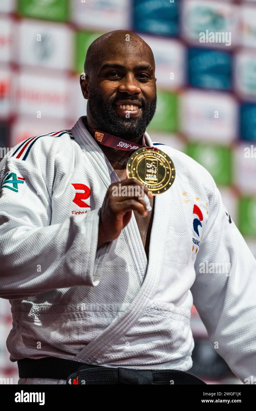 Teddy RINER (FRA) won the gold medal in Men's Final +100Kg, during the Paris Grand Slam 2024, IJF Judo event on February 4, 2024 at Accor Arena in Paris, France Stock Photo