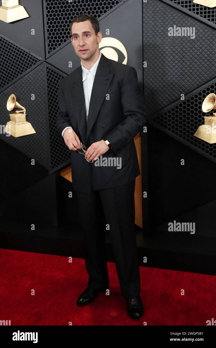 Jack Antonoff arrives at the 66th annual Grammy Awards on Sunday, Feb