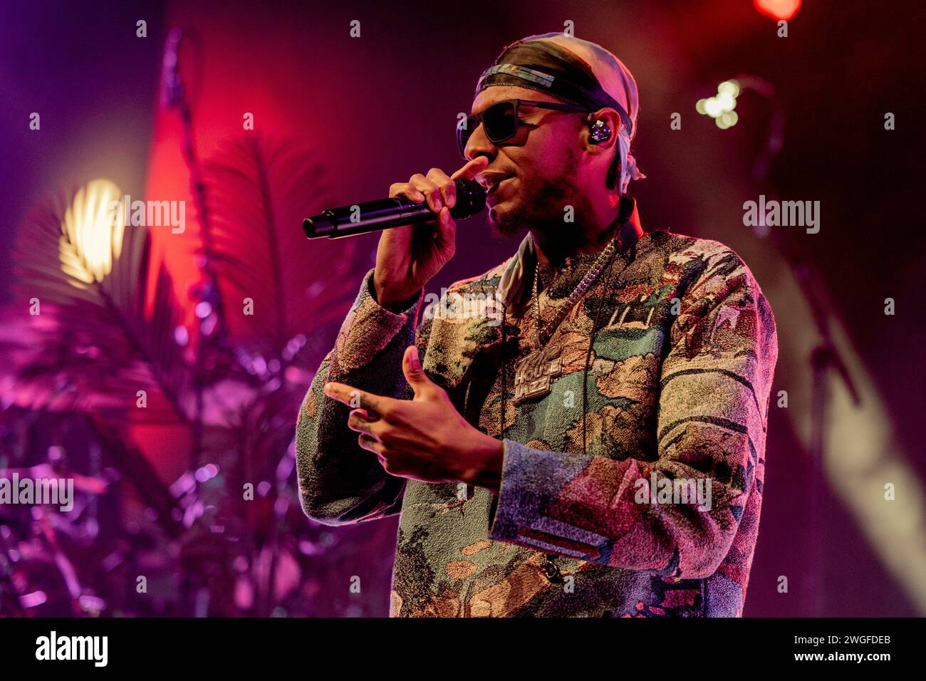 Italy 4 February 2024 Masego - Micah Davis Jamaican-American musician and singer - live at Fabrique Milan © Andrea Ripamonti / Alamy Stock Photo