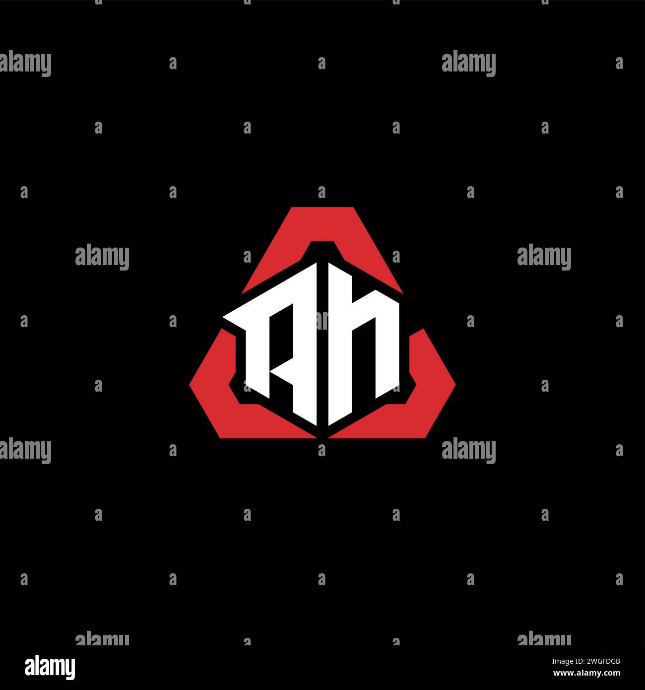 AN initial logo modern and futuristic concept for esport or gaming logo Stock Vector